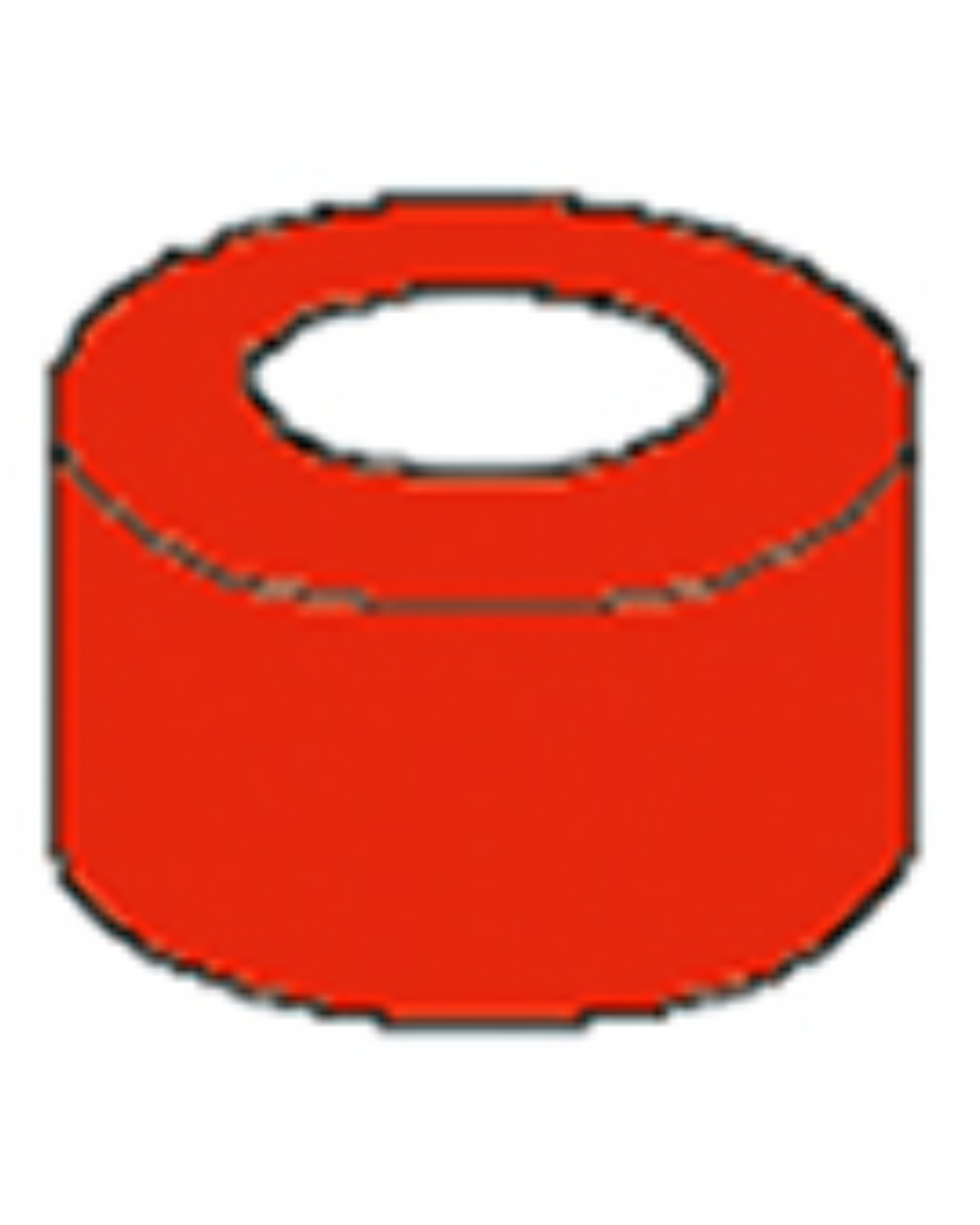 Anneaux de couleur, rouge, paquet de 50-0