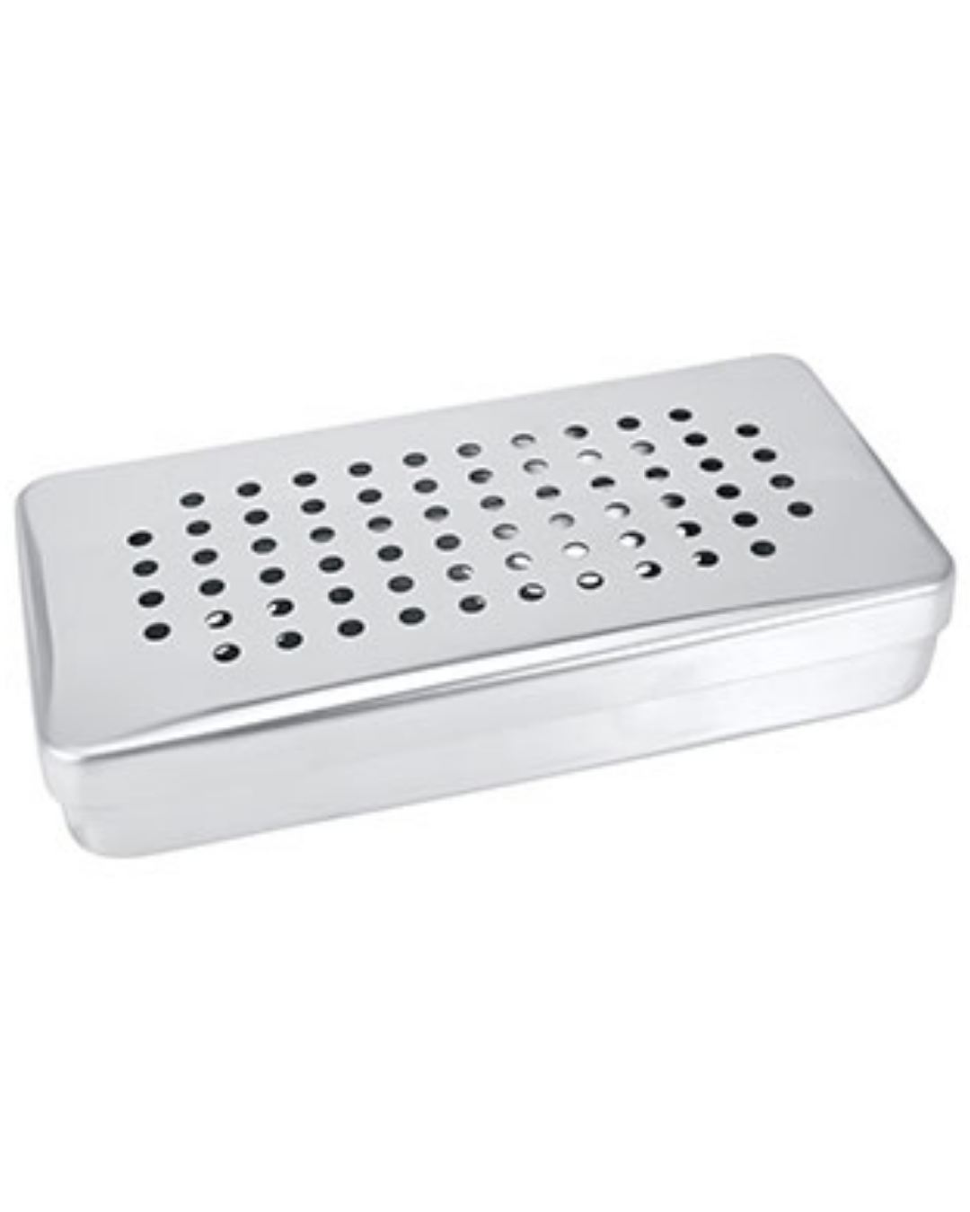 Boîte en acier inoxydable perforée 18 x 9 x 3 cm-0
