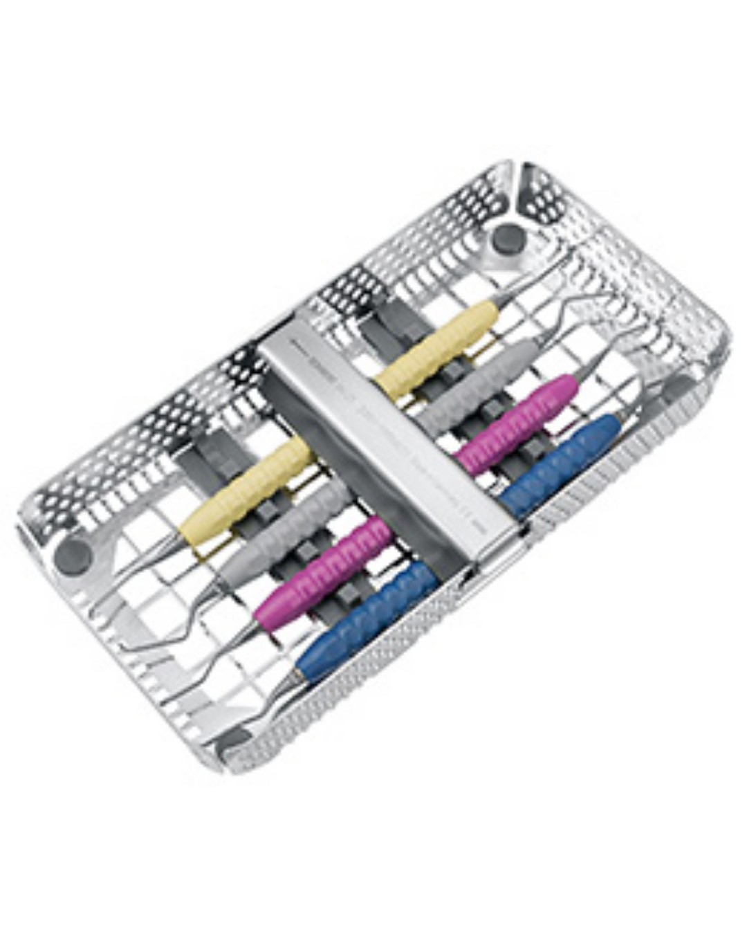 COLOR CODE GRACEY Set M5 avec embouts en titane, composé de, Gracey 1/2M5Ti, 7/8M5Ti, 11/12M5Ti, 13/14M5Ti en 1/3 plateau neuf-0