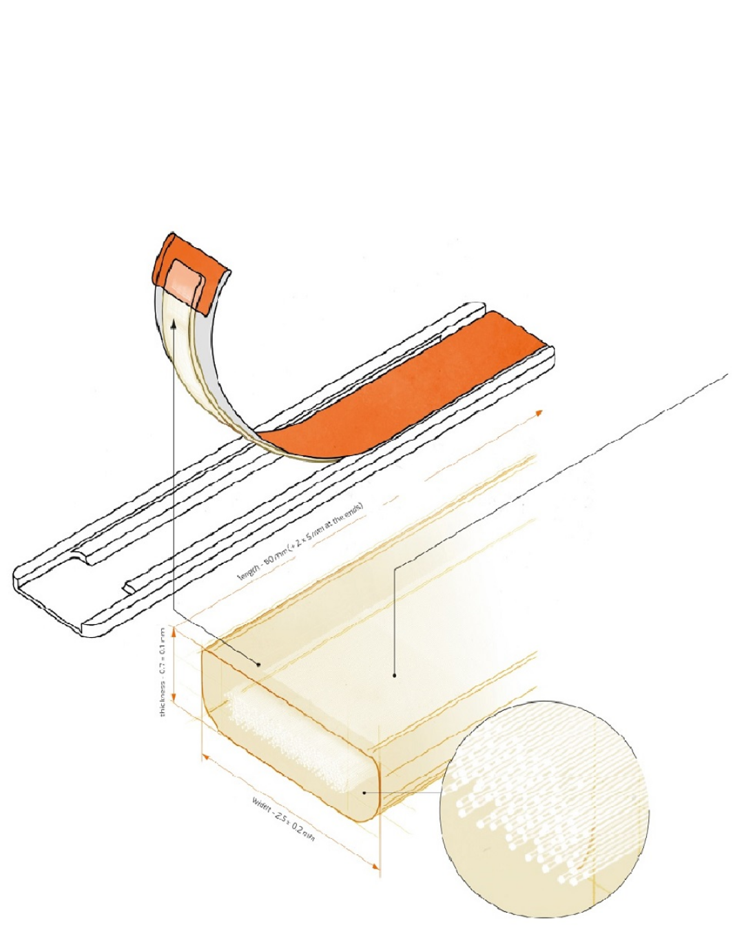 Comcord fibre imprégnée de composite 6cm-1