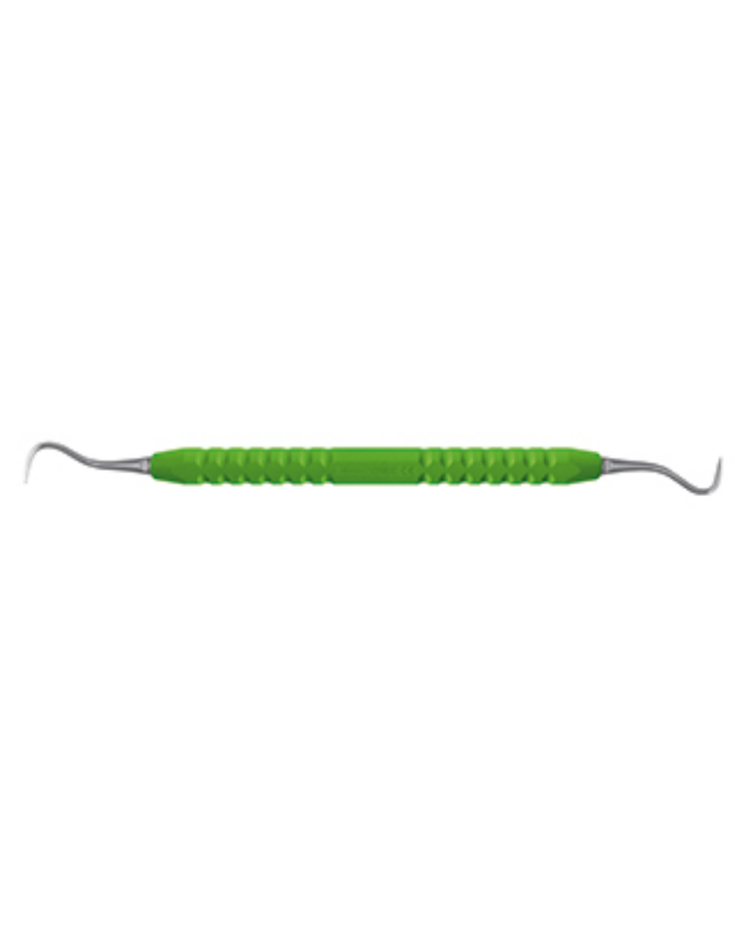 Détartreur à faucille, HYGIENIST, H6/H7, poignée épée code couleur, vert, pointes en titane remplaçables, 17cm, contre-angle.-0