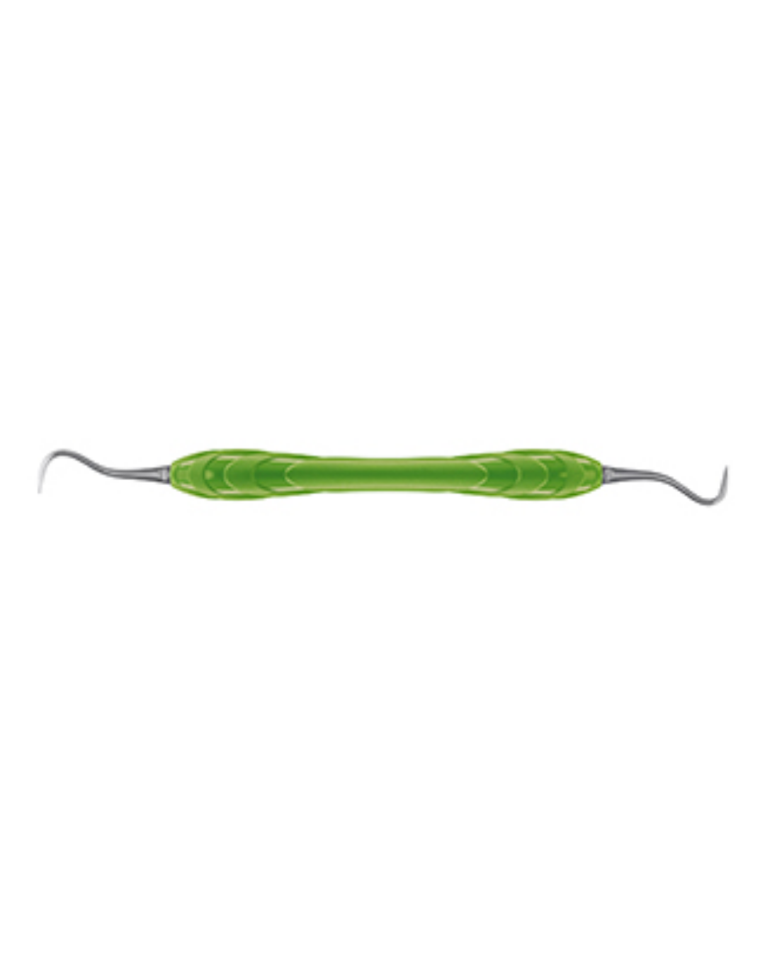 Détartreur faucille, HYGIENIST, H6/H7, épée ERGO DESIGN poignée, vert, pointes en titane remplaçables, 16cm, contre-angle.-0