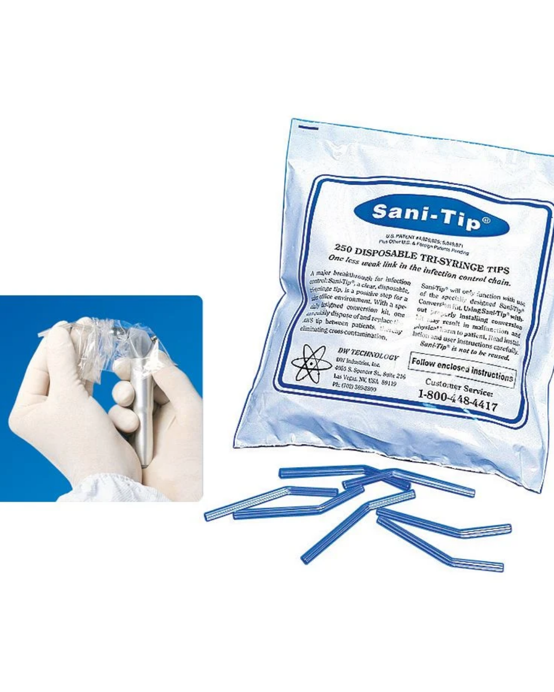 Embouts Sani-Tip - standard 75 mm - mini 57 mm-0