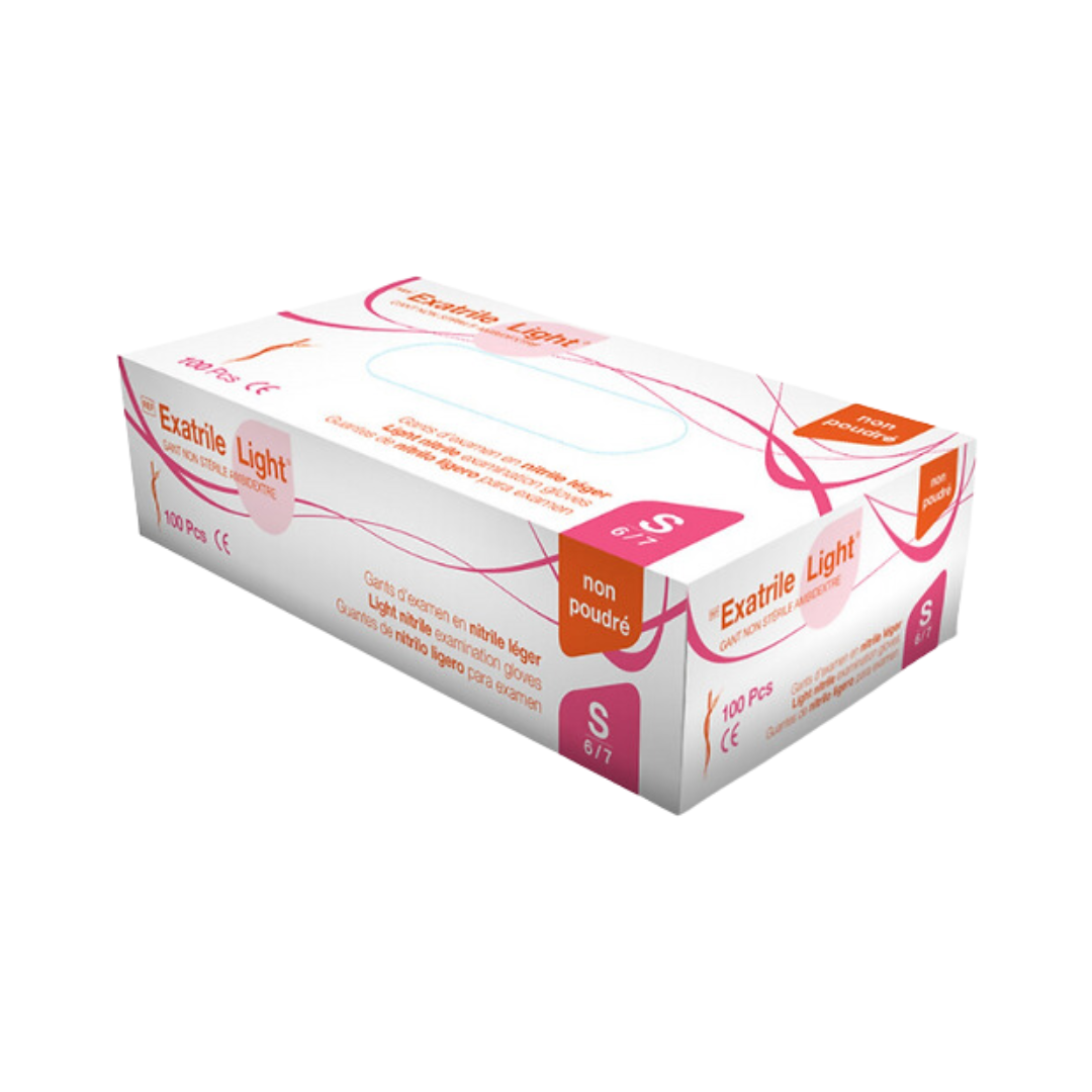 Gants nitriles - Boite de 100 gants. Carton de 10 boites - Exatrile Soft-1