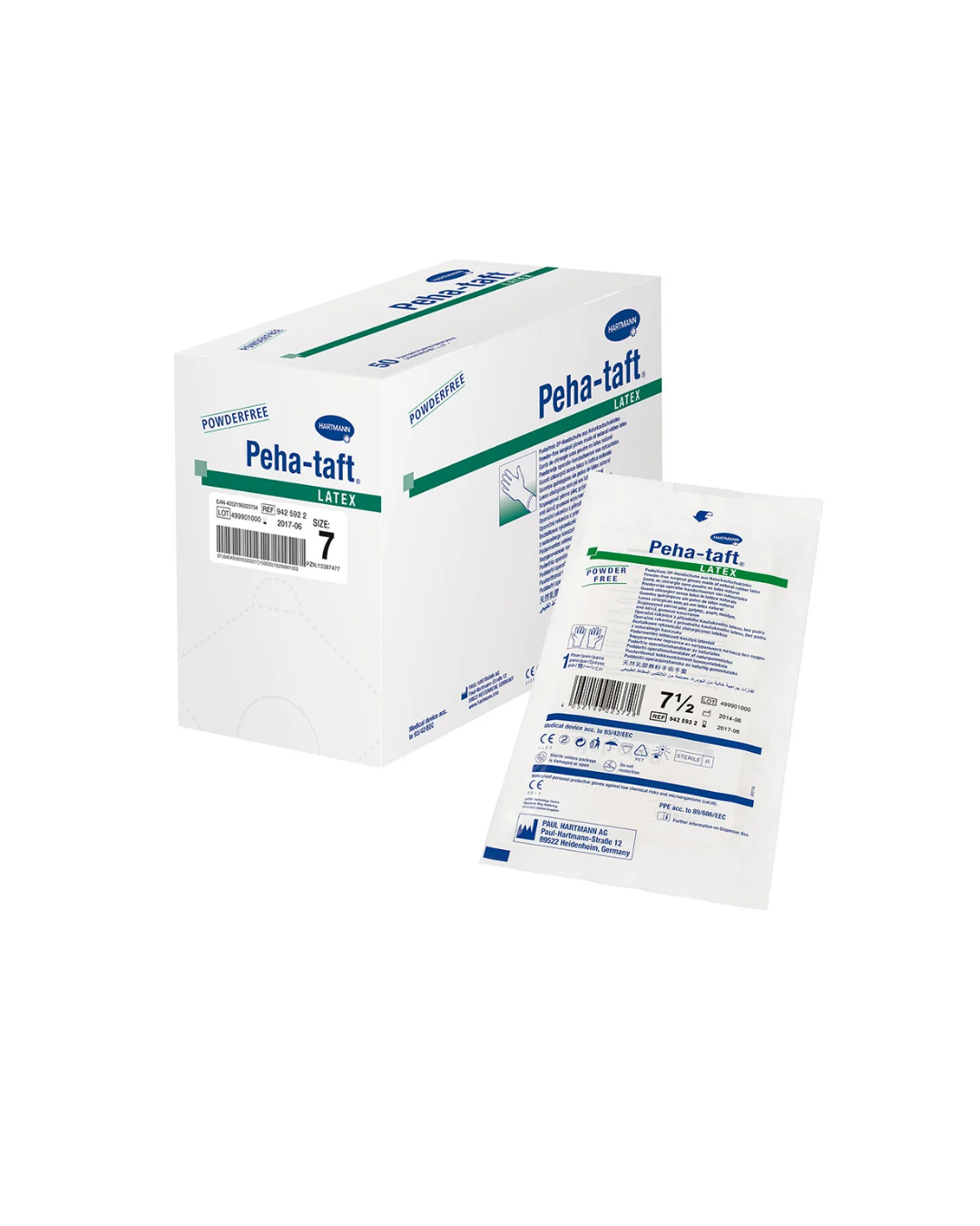 Gants stériles latex Peha-taft plus - boîte de 50 paires de gants-0