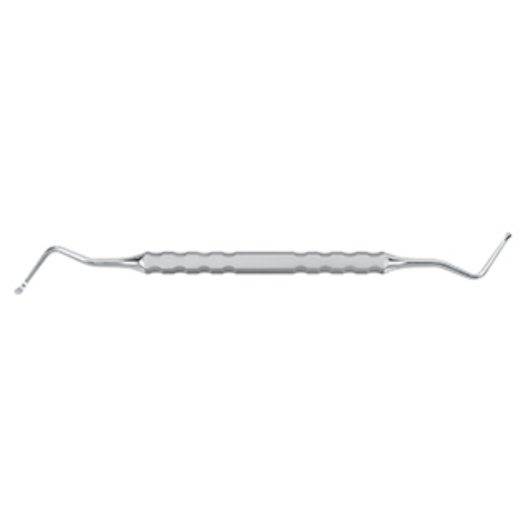 Lucas, curette, dentée, 17,5 cm à double extrémité, Ø2,5 mm-0