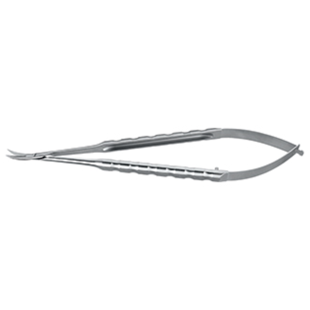 Micro-ciseaux, micro-denture pointue/pointue, incurvée 17 cm, poignée Ø 8 mm SWORD Design-0