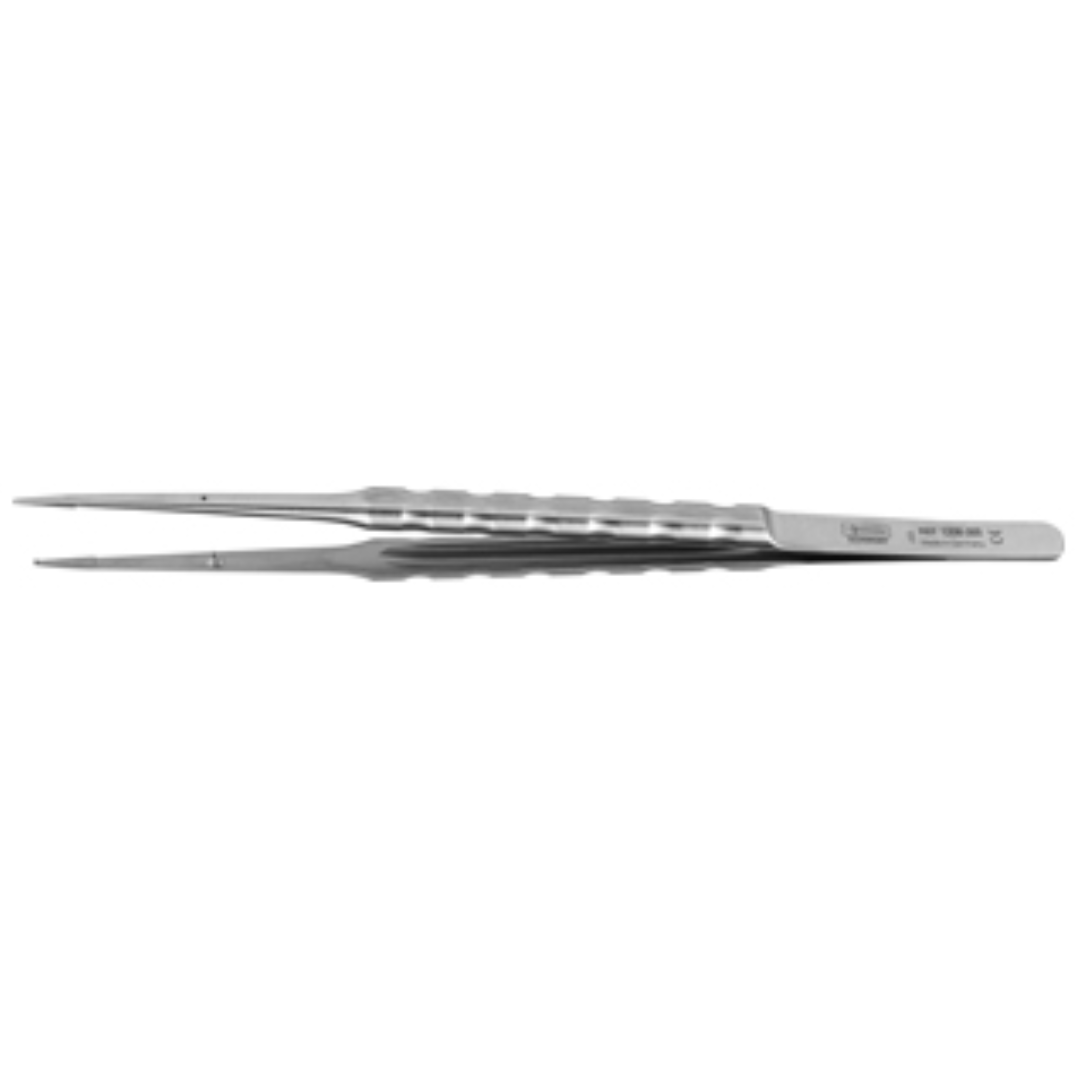Pince micro chirurgicale 17,5 cm droite, inoxydable, goupille de guidage 1x2 dents SWORD DESIGN, largeur 0,8 mm-0