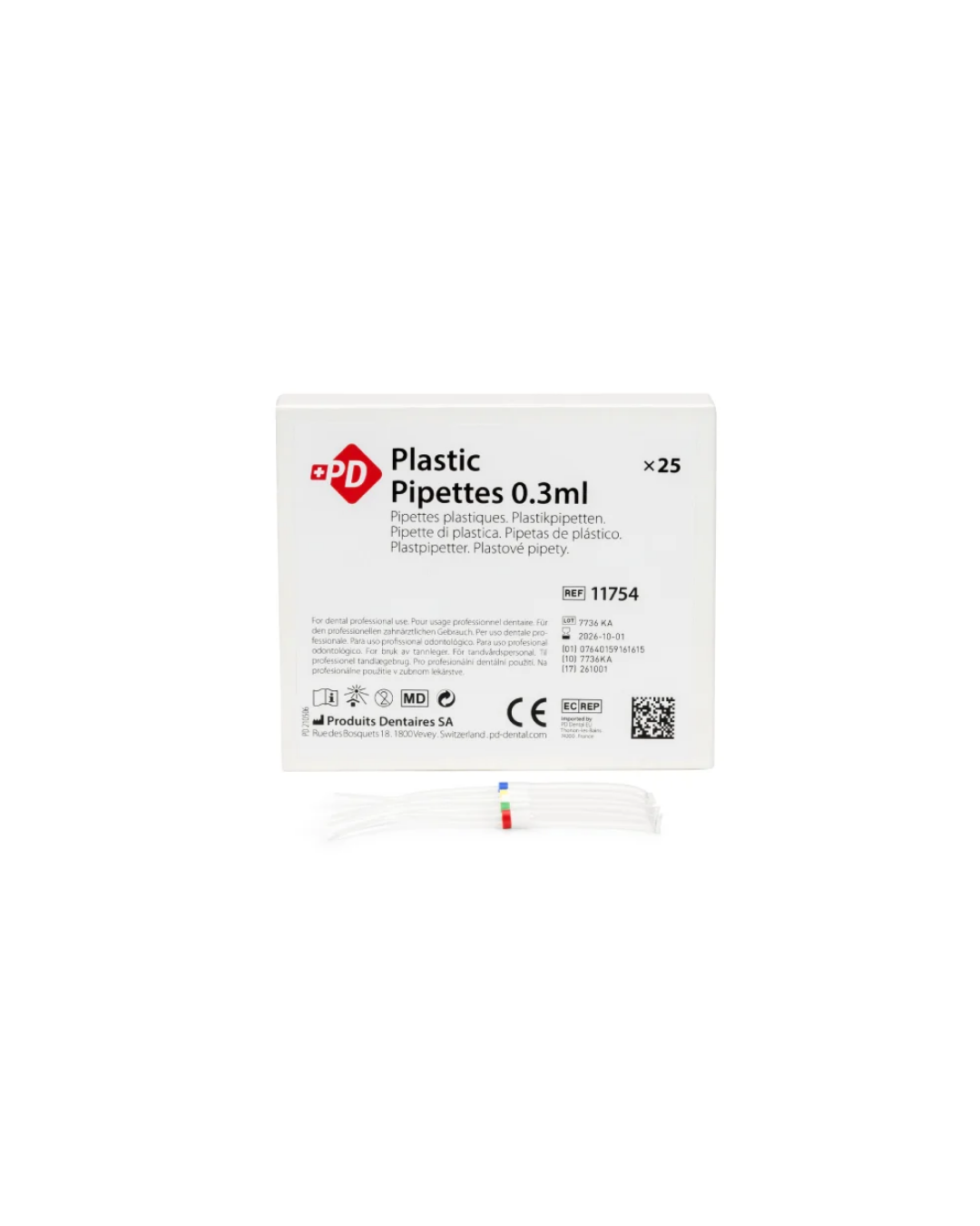 Pipettes plastique - 0.3 ml (25)-0