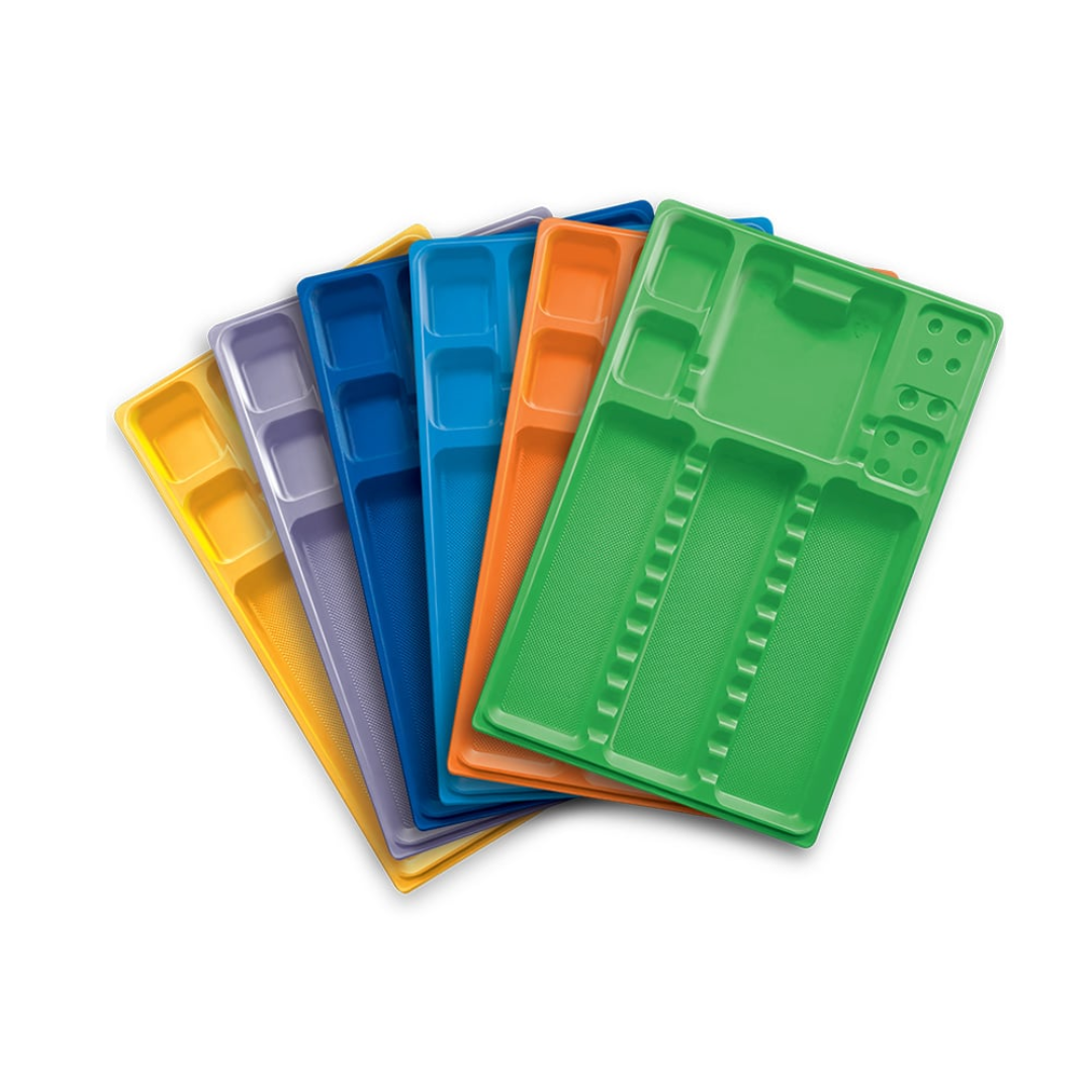 Plateaux jetables blancs & colors. Lot de 400-0