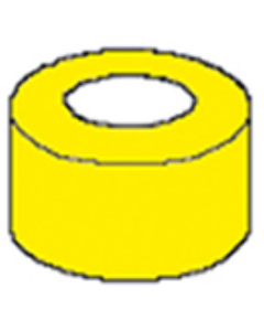 Anneaux de couleur, jaune, paquet de 50