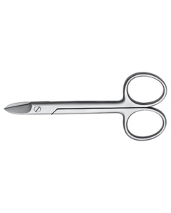 Ciseaux couronne BEEBEE, pointus, courbés à 10,5 cm