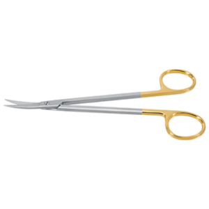 Ciseaux TC courbés 16 cm KELLY Insert en carbure