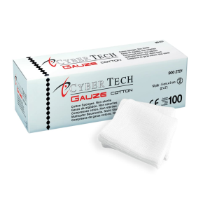 Compresses tissées non stériles 5 x 5 cm 12 plis - boîte de 100