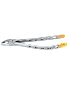 Forceps, Engl. Modèle, fig. 35AD prémolaires supérieures, becs spéciaux larges, grande portée, diamantés, 16cm