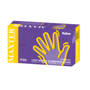 Gants latex - Boite de 100 gants. Carton de 10 boites Blanc - Maxter