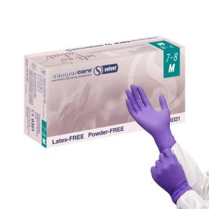 Gants nitriles - Boite de 200 gants. Carton de 10 boites - SemperCare® Velvet