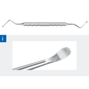 Lucas, Curette, dentelé 17,5 cm à double extrémité, Ø3,0 mm