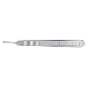 Manche de scalpel n° 3 avec échelle 12,5 cm