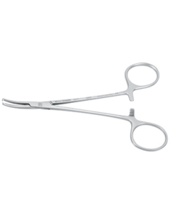 Pince hémostatique, HALSTED-MOSQUITO dents 1x2, courbé 12,5 cm