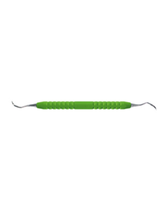 TAYLOR Sickle Scaler zone faciale verte de taille moyenne adaptée au contour de la dent, pour tous les espaces interdentaires T2/3