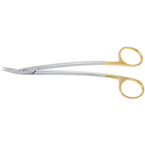 TC ciseaux à gencives DEAN dentelé 17,5 cm en forme de S, plaquette en carbure