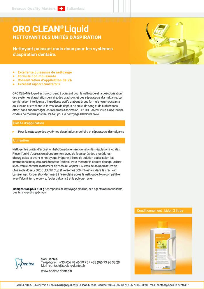 Documentation Oroclean Liquide - OCC